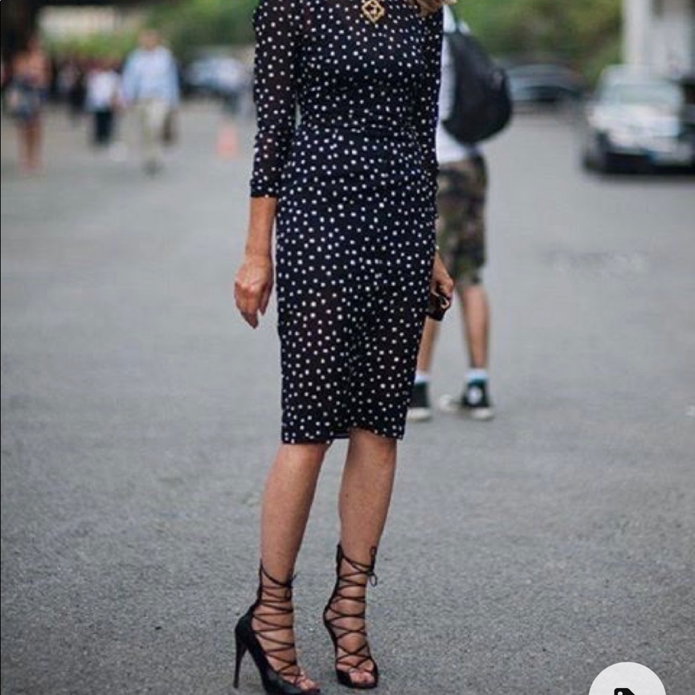 Elastic waist Zara dot dress